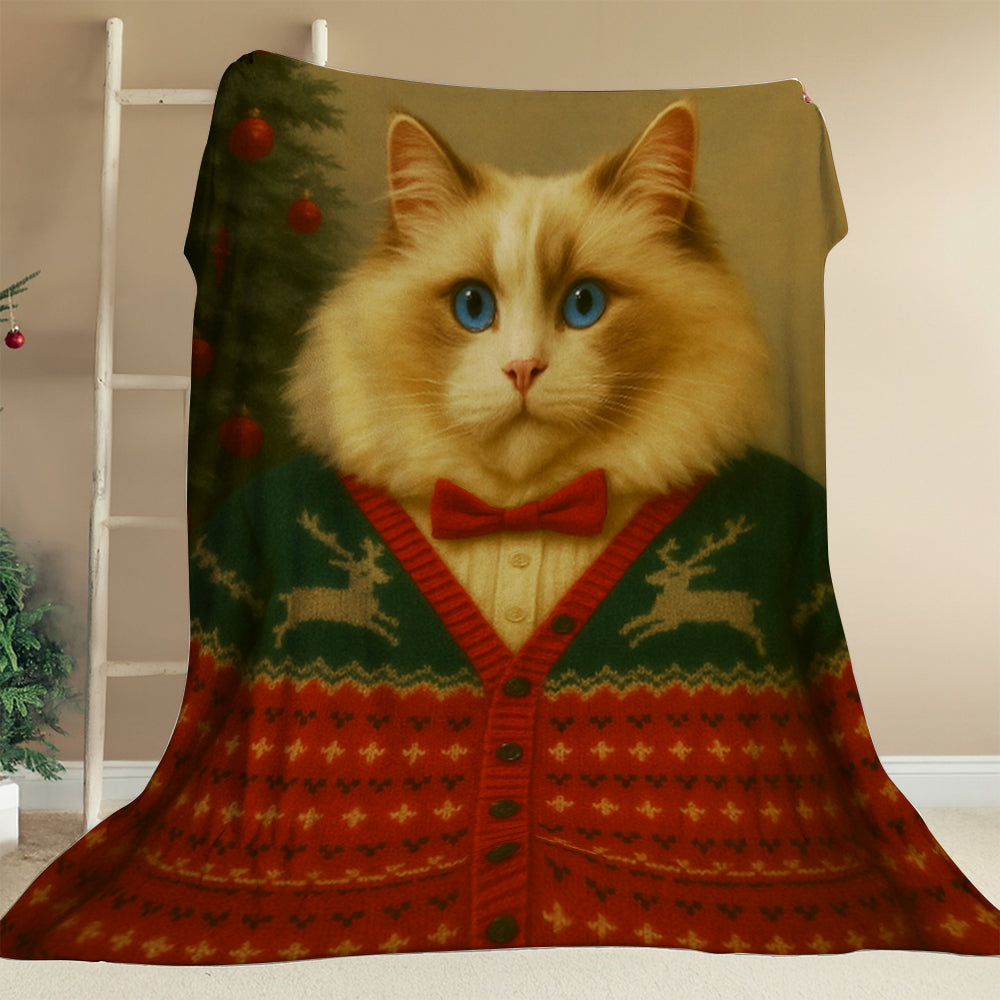 Custom Photo Christmas Dog Blanket Gift For Dog Lovers