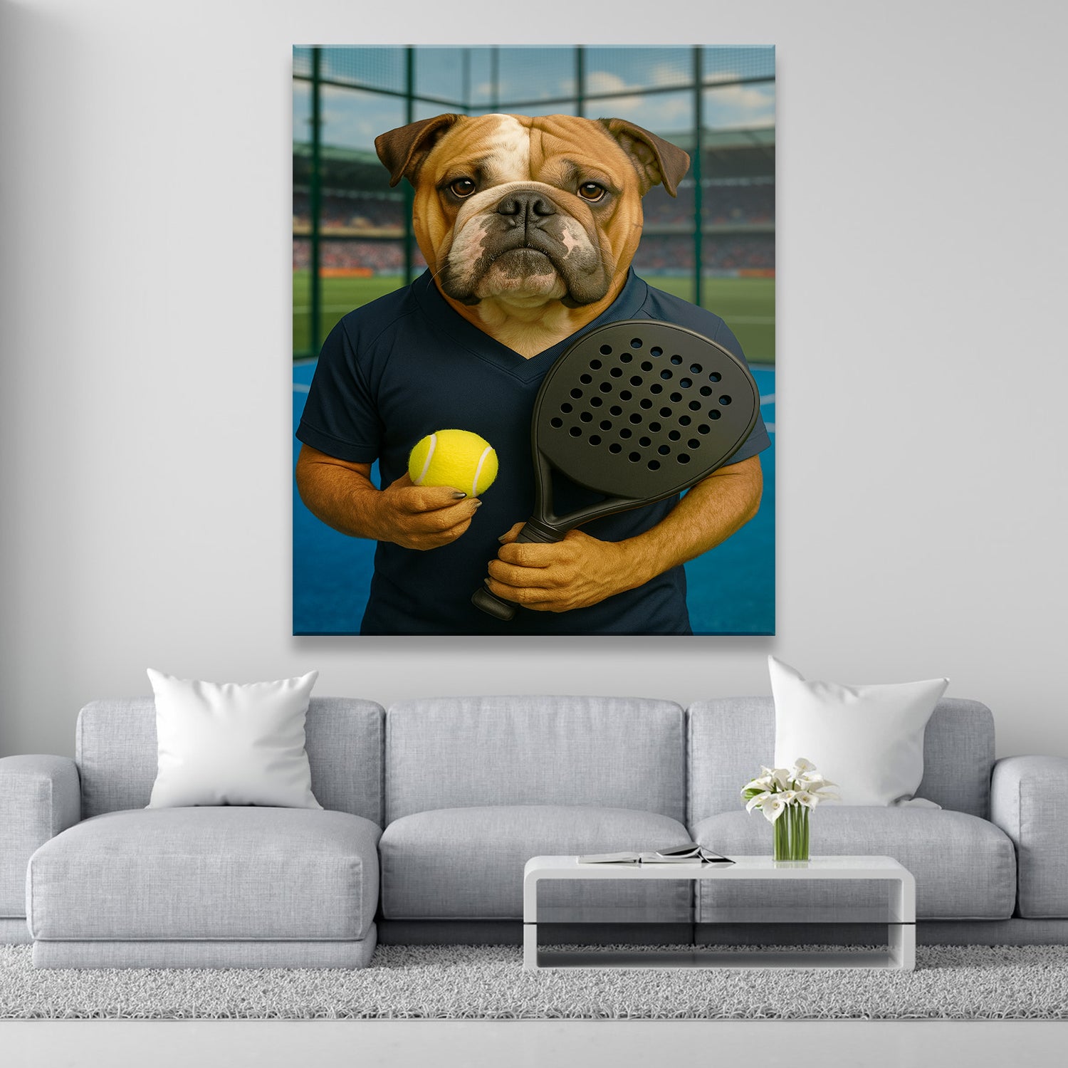 Custom Photo Paddle Player Dog Canvas Gift For Dog Lovers