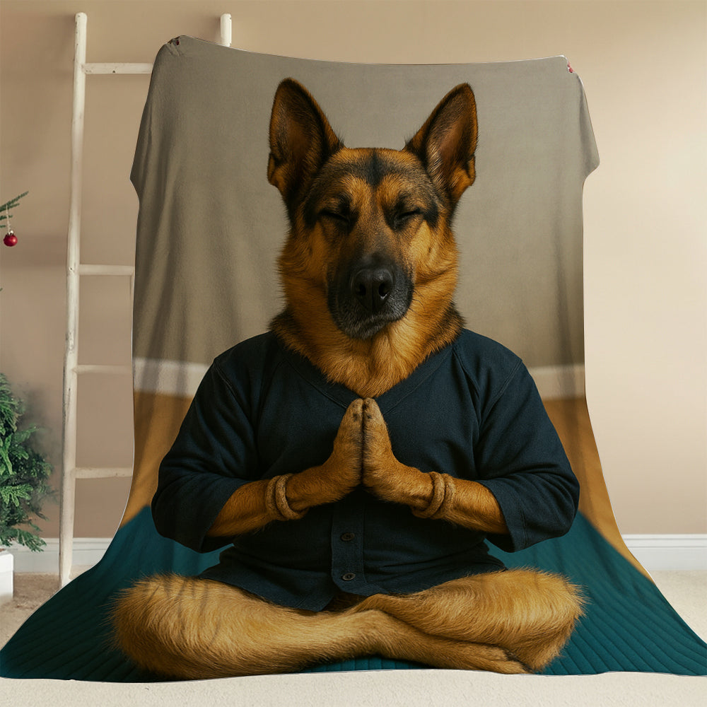 Custom Photo Yoga Dog BlanketGift For Dog Lovers