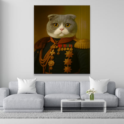 Custom Photo Cat Royal King Canvas _ Gift For Cat Lovers