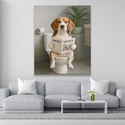 Custom Photo Dog Bathroom Style 4 Canvas Gift For Dog Lovers