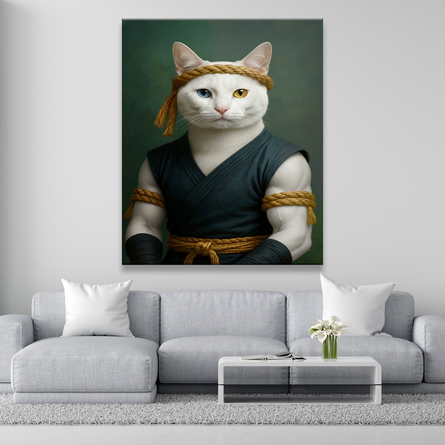 Custom Photo Fighter Warrior Art Canvas Canvas Gift For Canvas Lovers