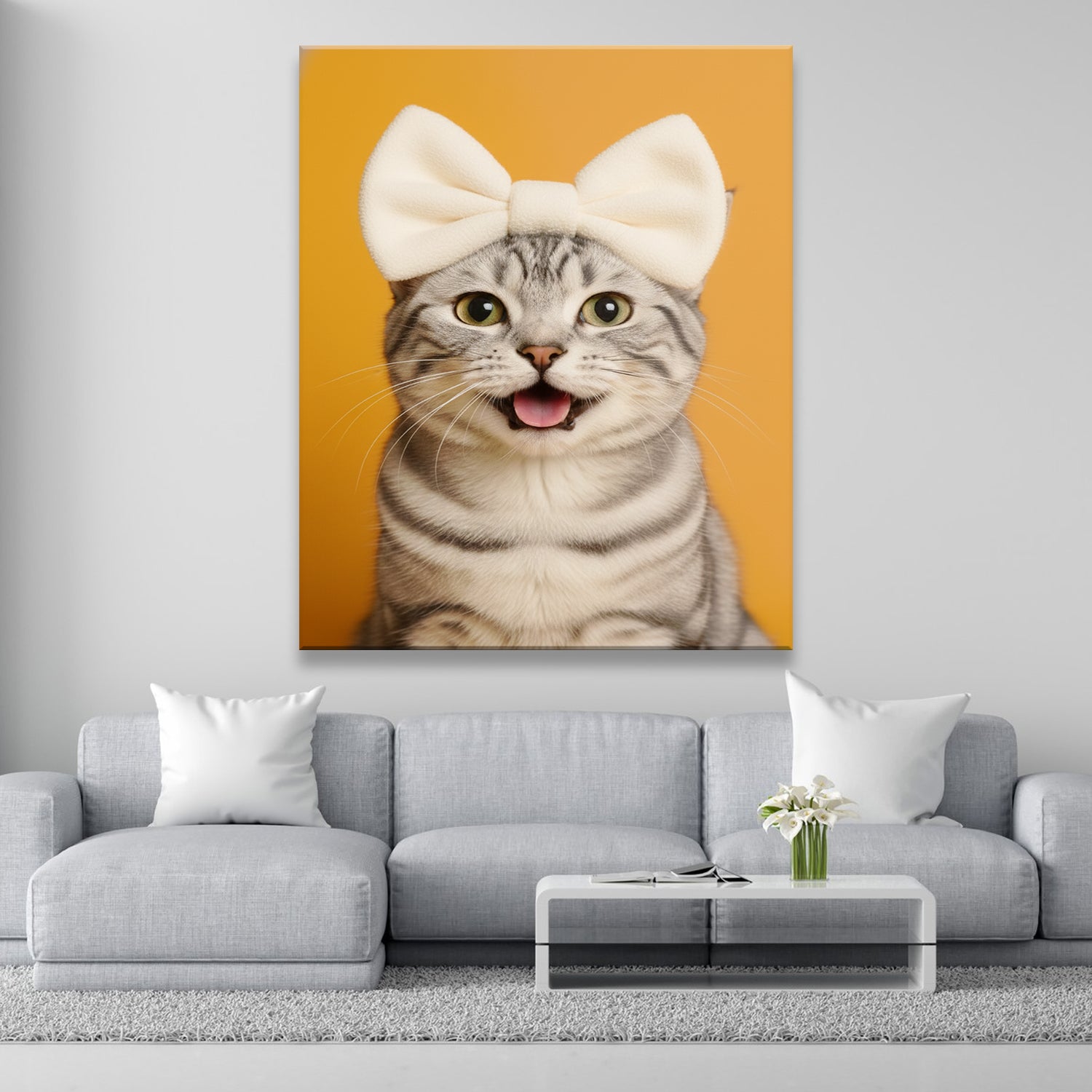 Custom Photo Cat Bathroom Style 37 Canvas Gift For Cat Lovers