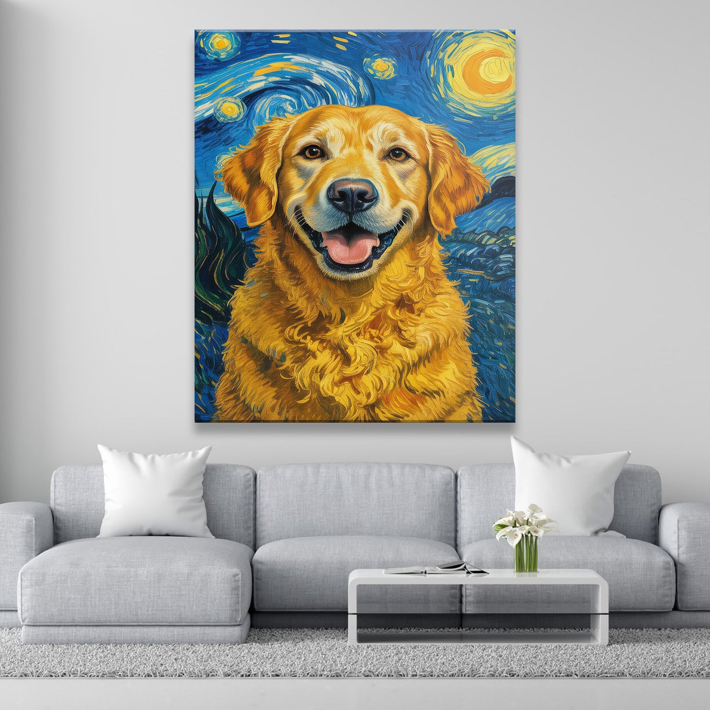 Custom Photo Dog Starry Night