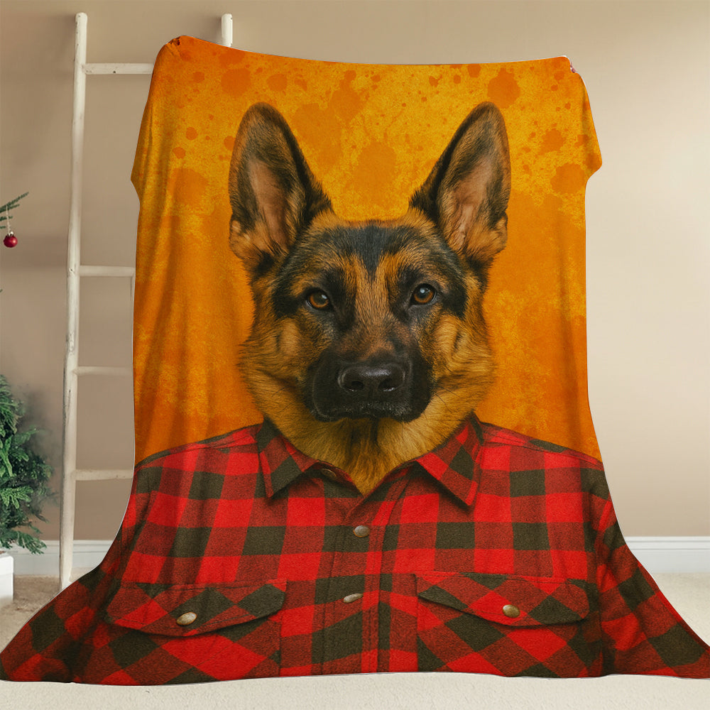 Custom Photo Dog In Red Shirt BlanketGift For Dog Lovers