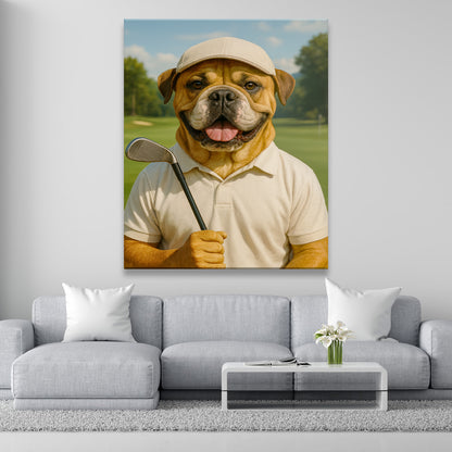 Custom Photo Golfer Dog Gift For Dog Lovers