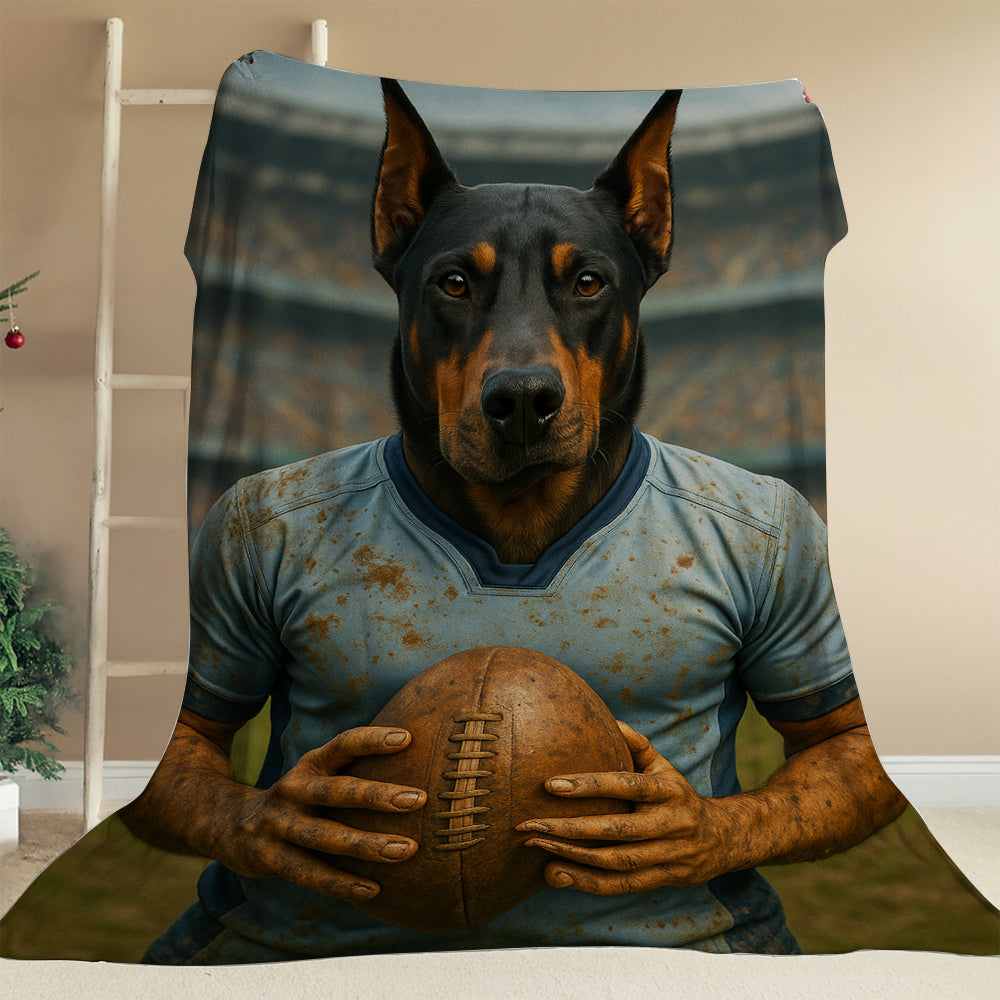 Custom Photo Rugby Dog BlanketGift For Dog Lovers