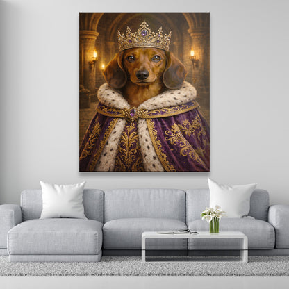 Custom Photo Queen King Dog Canvas Gift For Dog Lovers