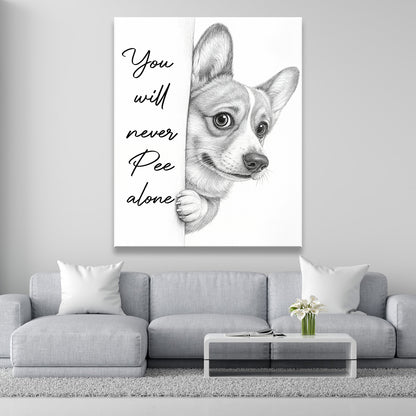 Custom Photo Dog Breed Bathroom Canvas Gift For Dog Lovers