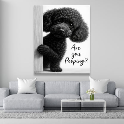 Custom Photo Dog Bathroom Canvas Gift For Dog Lover