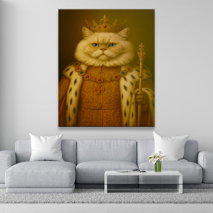 Custom Photo Cat King Royal Canvas _ Gift For Cat Lovers