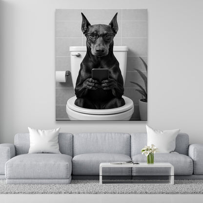 Custom Photo Dog Bathroom Style 14 Canvas Gift For Dog Lovers