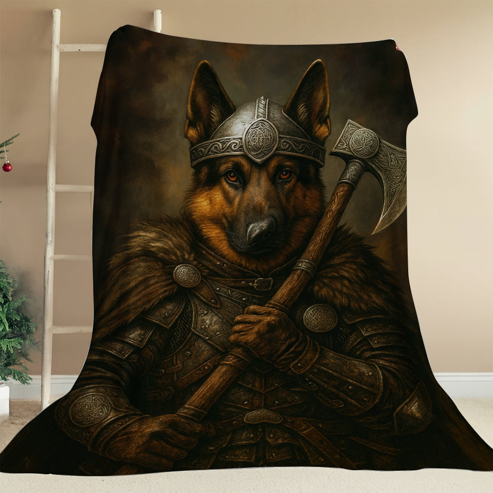 Custom Dog Photo Viking Warrior Blanket Gift For Dog