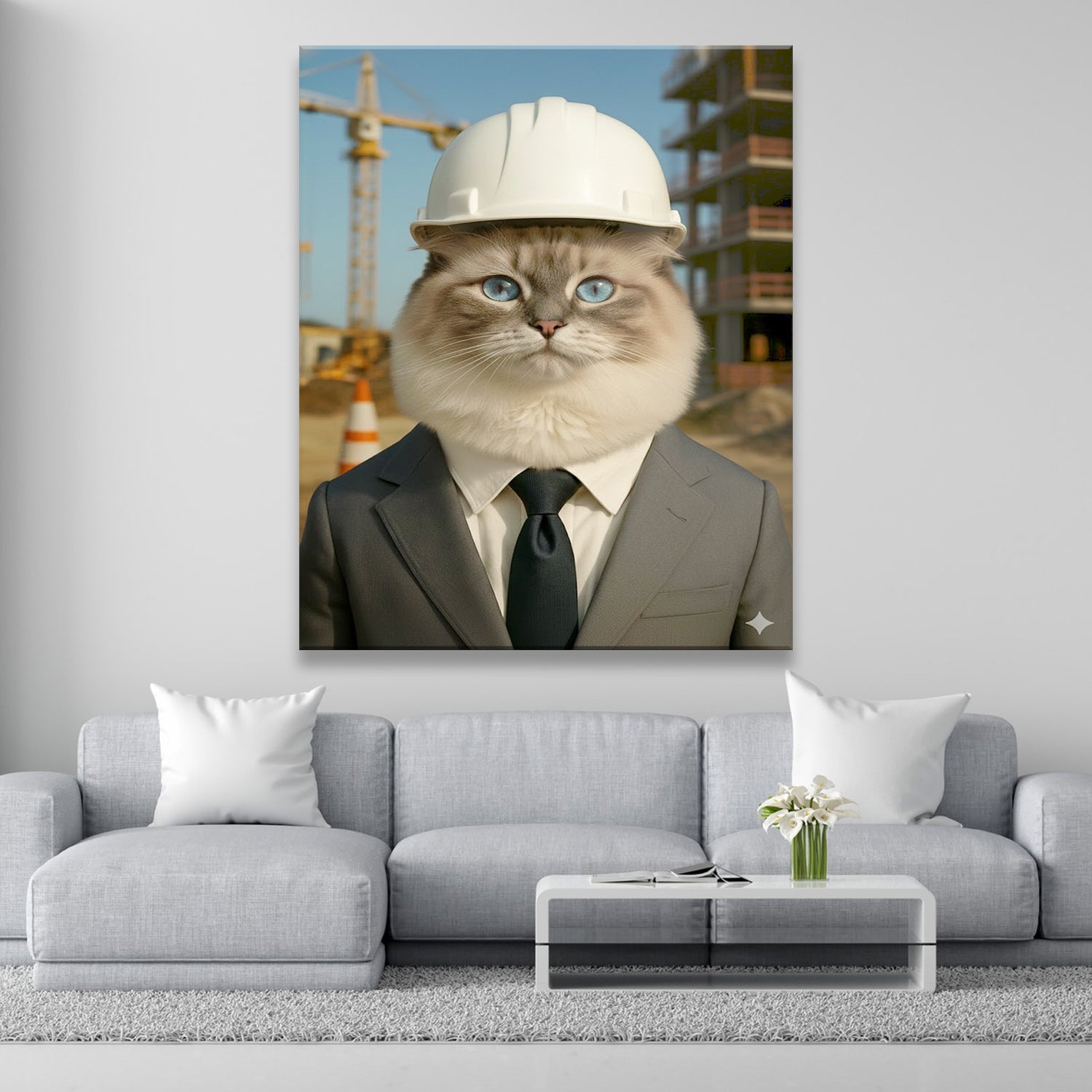 Custom Photo Engineer Construction Canvas Canvas Gift For Canvas Lovers