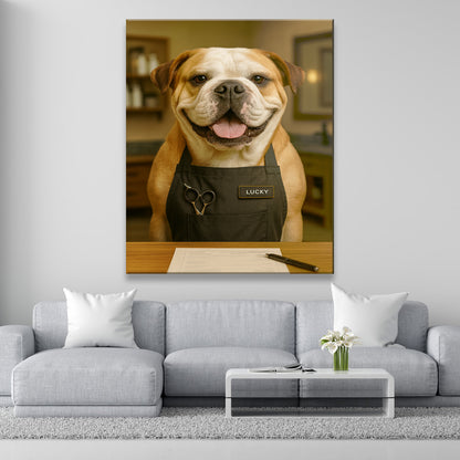 Custom Photo Groomer Dog Canvas Gift For Dog Lovers