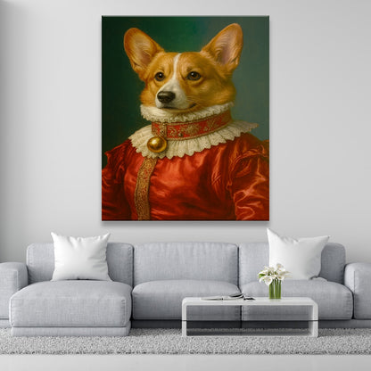 Custom Photo Dog Potrait Royal Canvas Gift For Dog Lovers