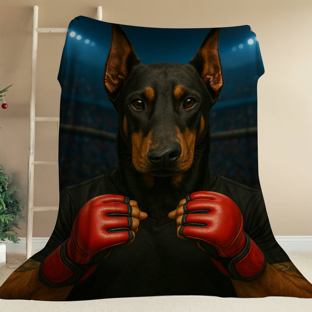 Custom Photo Mma Dog BlanketGift For Dog Lovers
