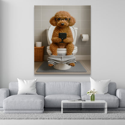 Custom Photo Dog Bathroom Style 15 Canvas Gift For Dog Lovers
