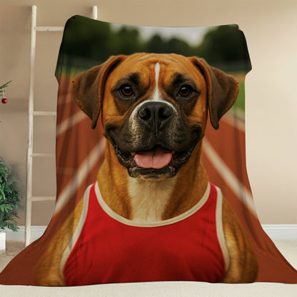 Custom Photo Runner Dog BlanketGift For Dog Lovers