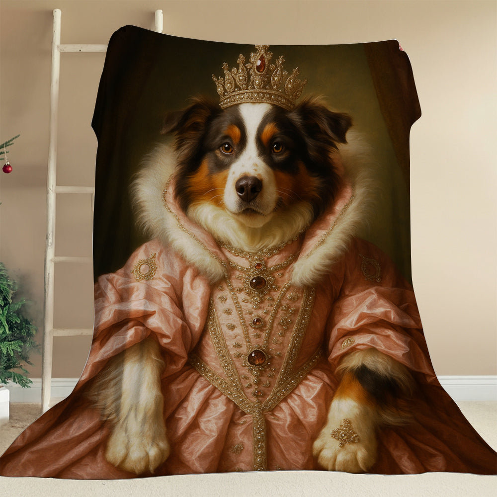 Custom Dog Queen Royal Blanket For Dog Lover