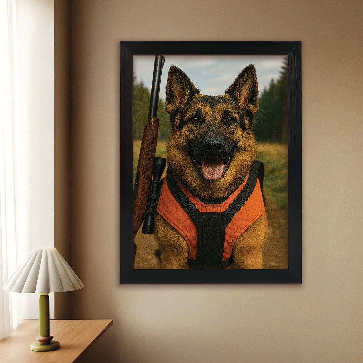 Custom Photo Hunter Dog Gift For Dog Lovers