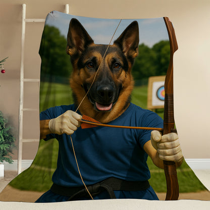Custom Photo Archery Dog BlanketGift For Dog Lovers