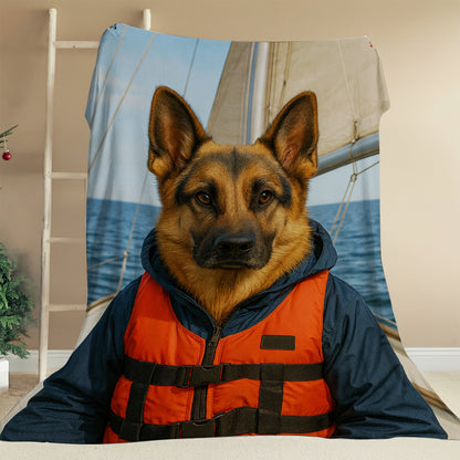 Custom Photo Sailor Dog BlanketGift For Dog Lovers