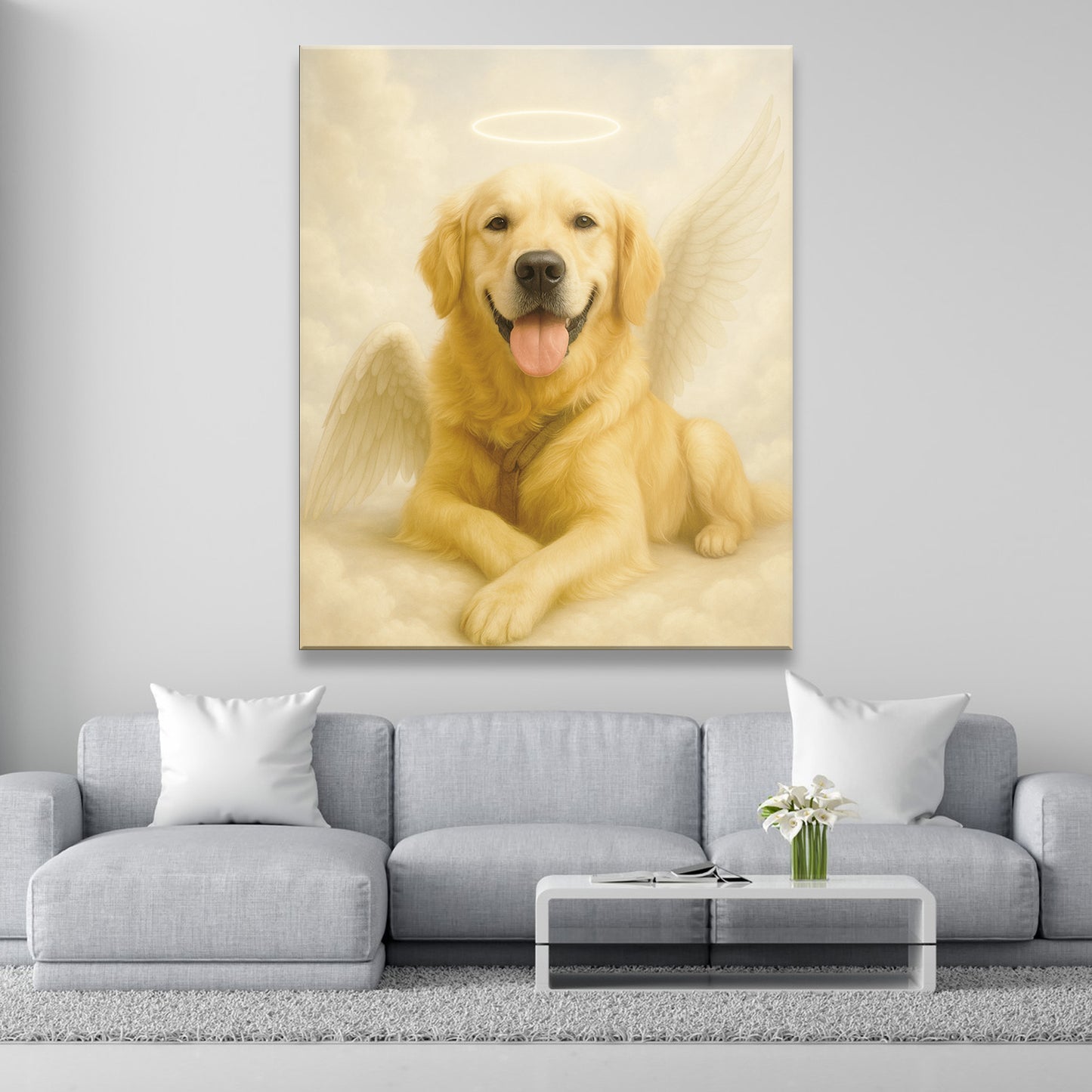 Custom Photo Dog Angel In Heaven _ Gifts For Dog Lovers