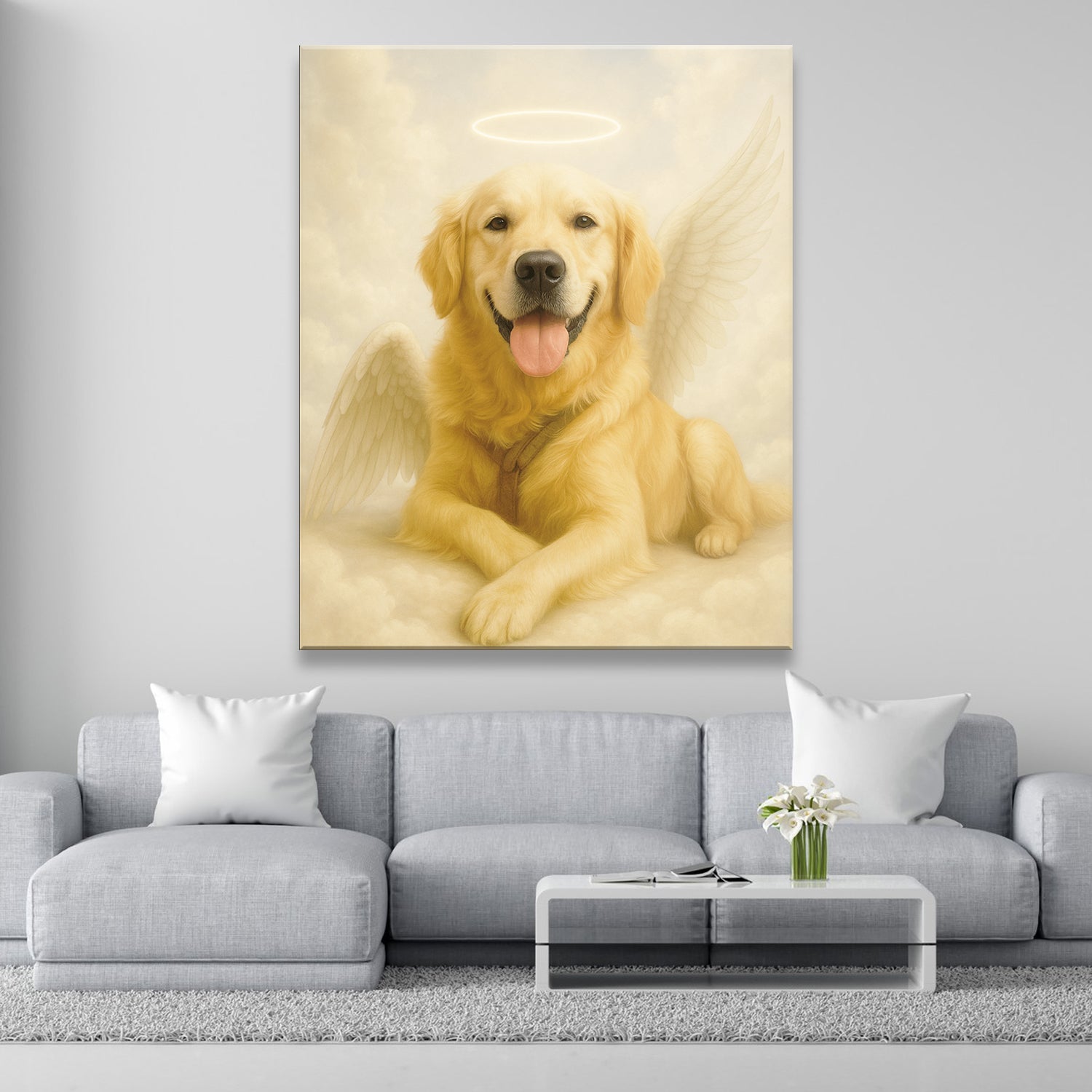 Custom Photo Dog Angel In Heaven _ Gifts For Dog Lovers