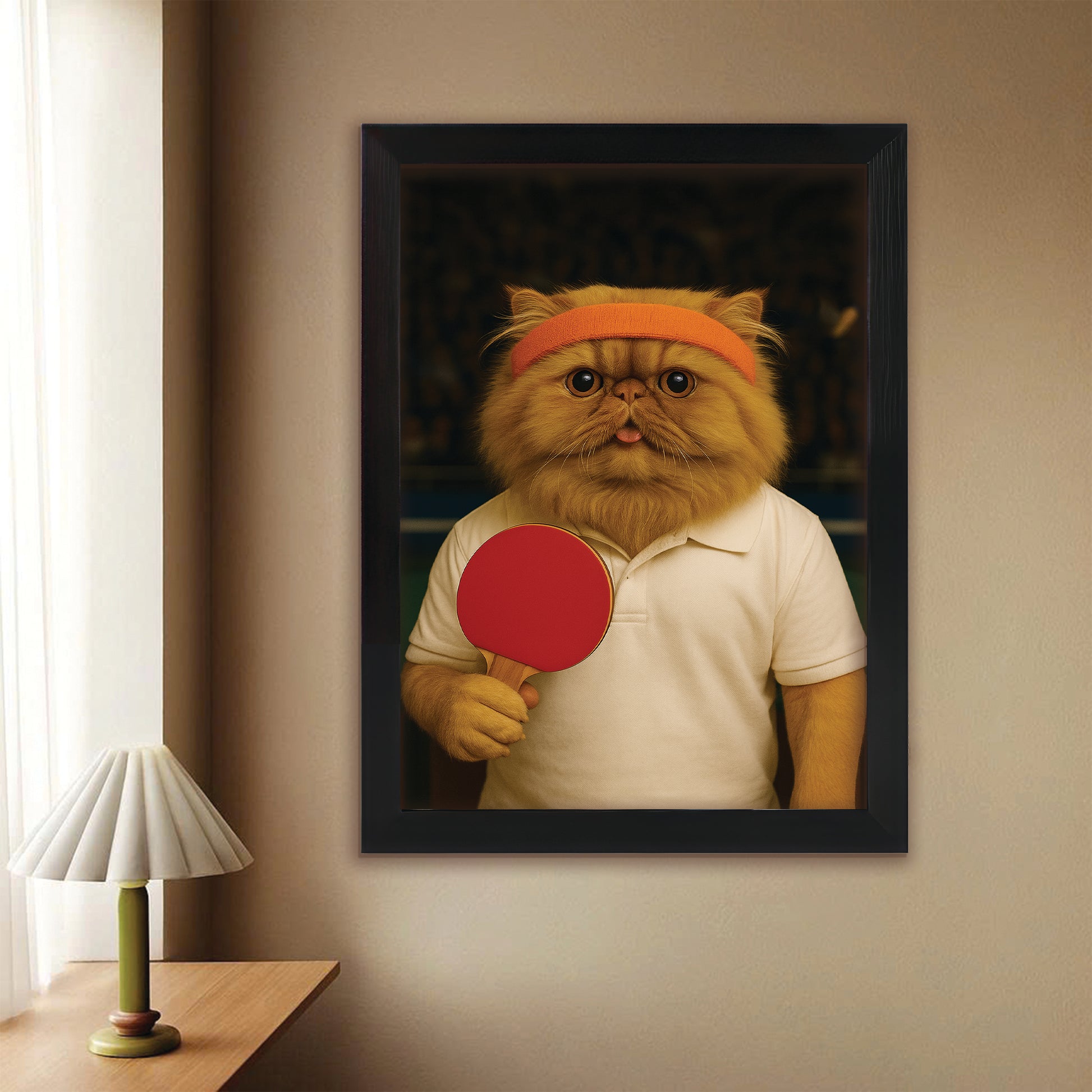 Custom Photo Table Tennis Cat Gift For Cat Lovers