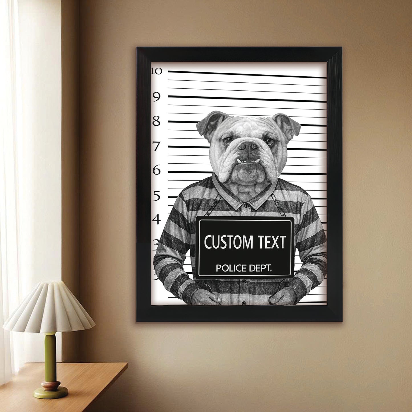 Custom Photo Dog Wanted By Pawlice Canvas Framed Wall Art Framed Wall Art _ Gifts For Dog Lovers