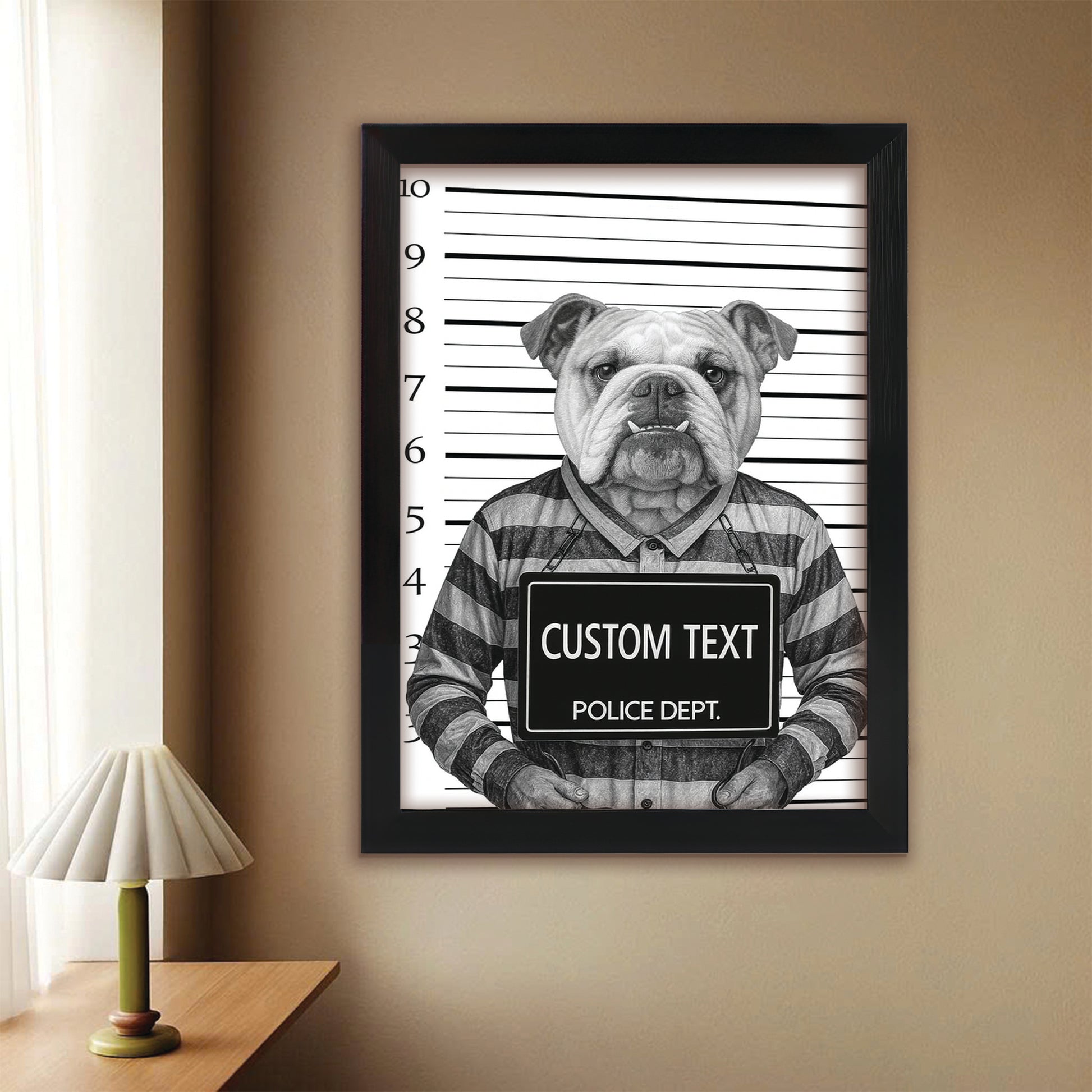 Custom Photo Dog Wanted By Pawlice Canvas Framed Wall Art Framed Wall Art _ Gifts For Dog Lovers