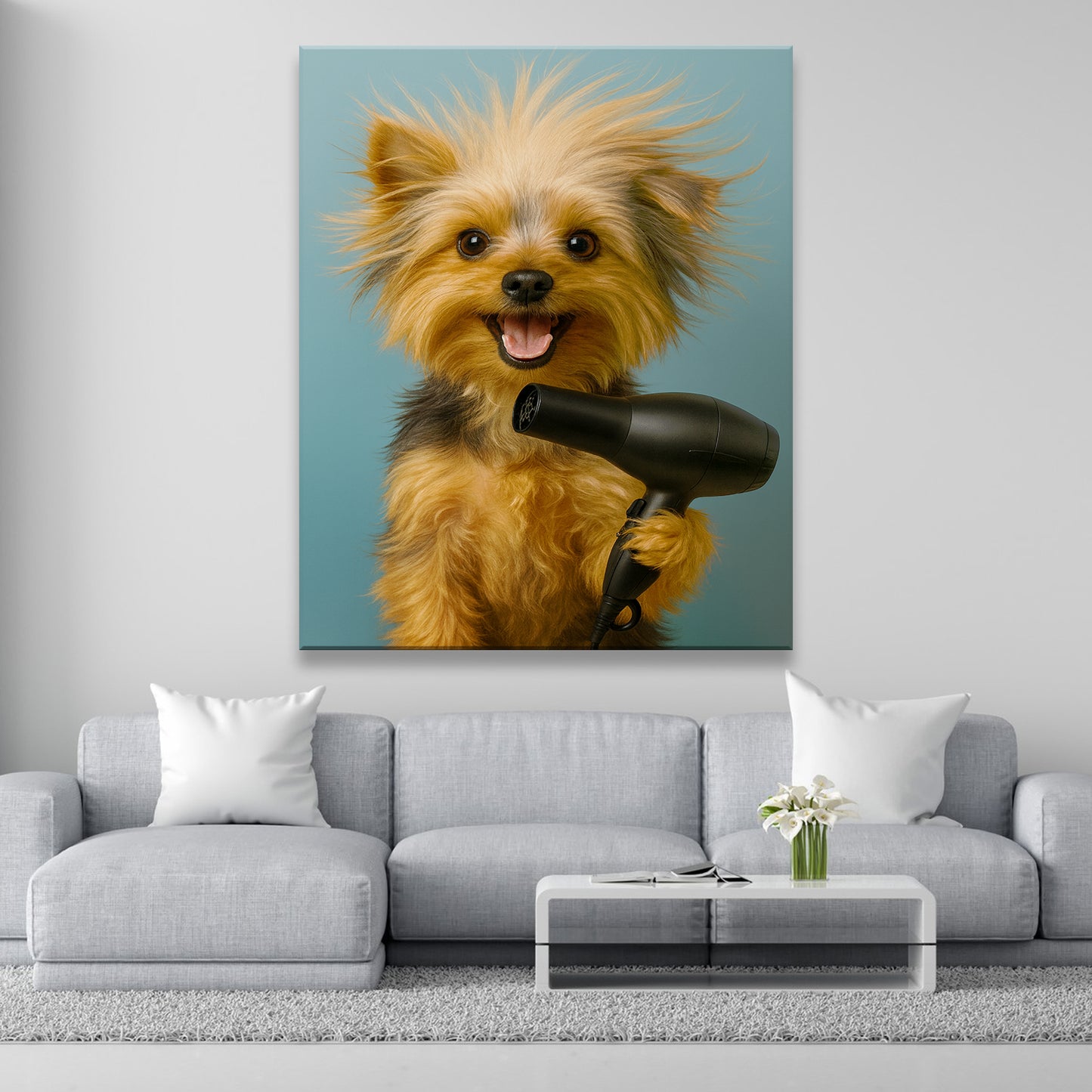 Custom Photo Dog Bathroom Style 35 Canvas Gift For Dog Lovers
