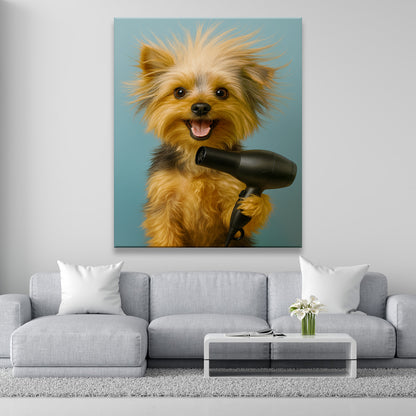 Custom Photo Dog Bathroom Style 35 Canvas Gift For Dog Lovers