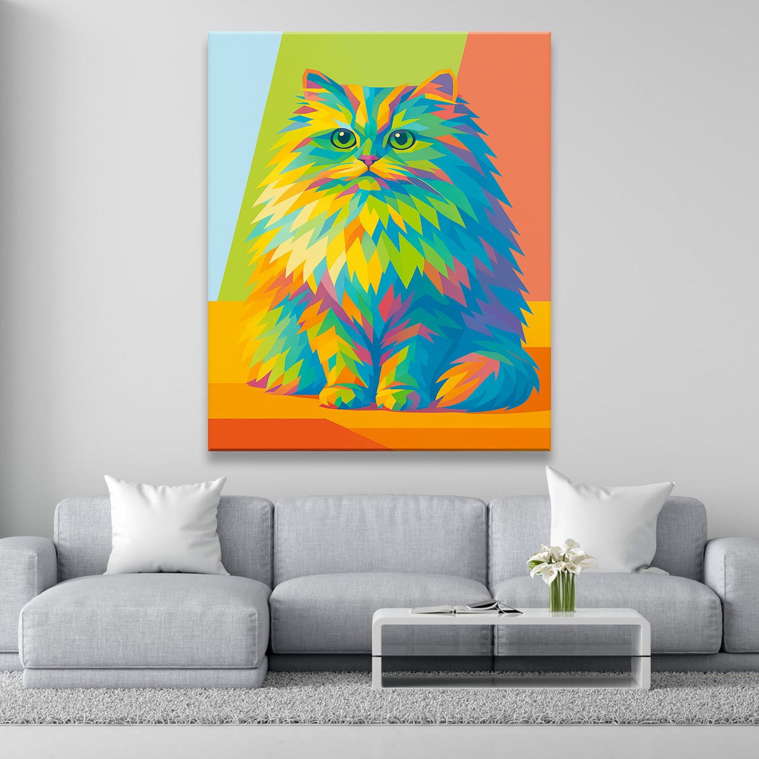Custom Photo Pop Art Canvas Gift For Cat Lovers