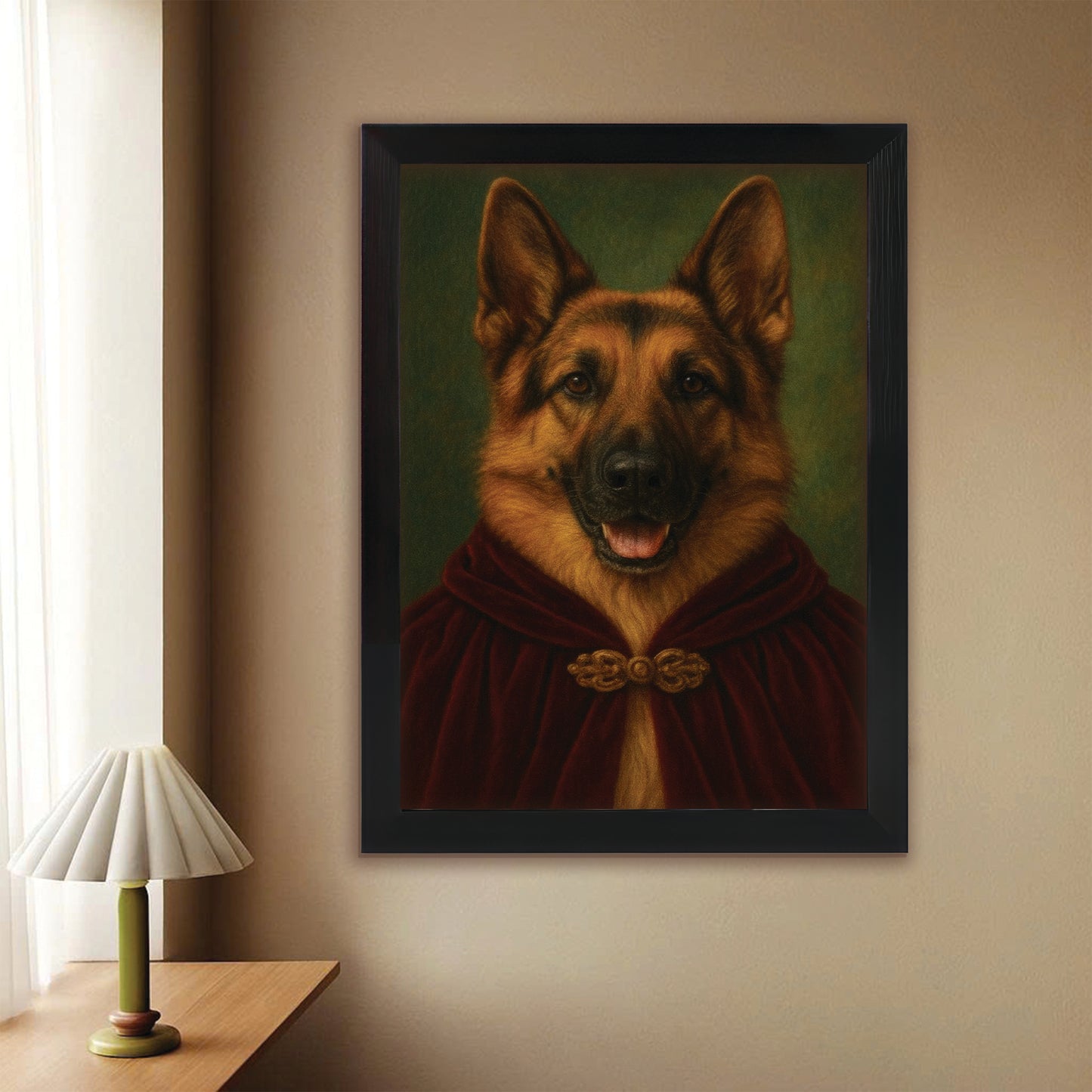 Custom Photo Dog Royal Style 08 Canvas Framed Wall Art Gift For Dog Lovers