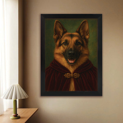 Custom Photo Dog Royal Style 08 Canvas Framed Wall Art Gift For Dog Lovers