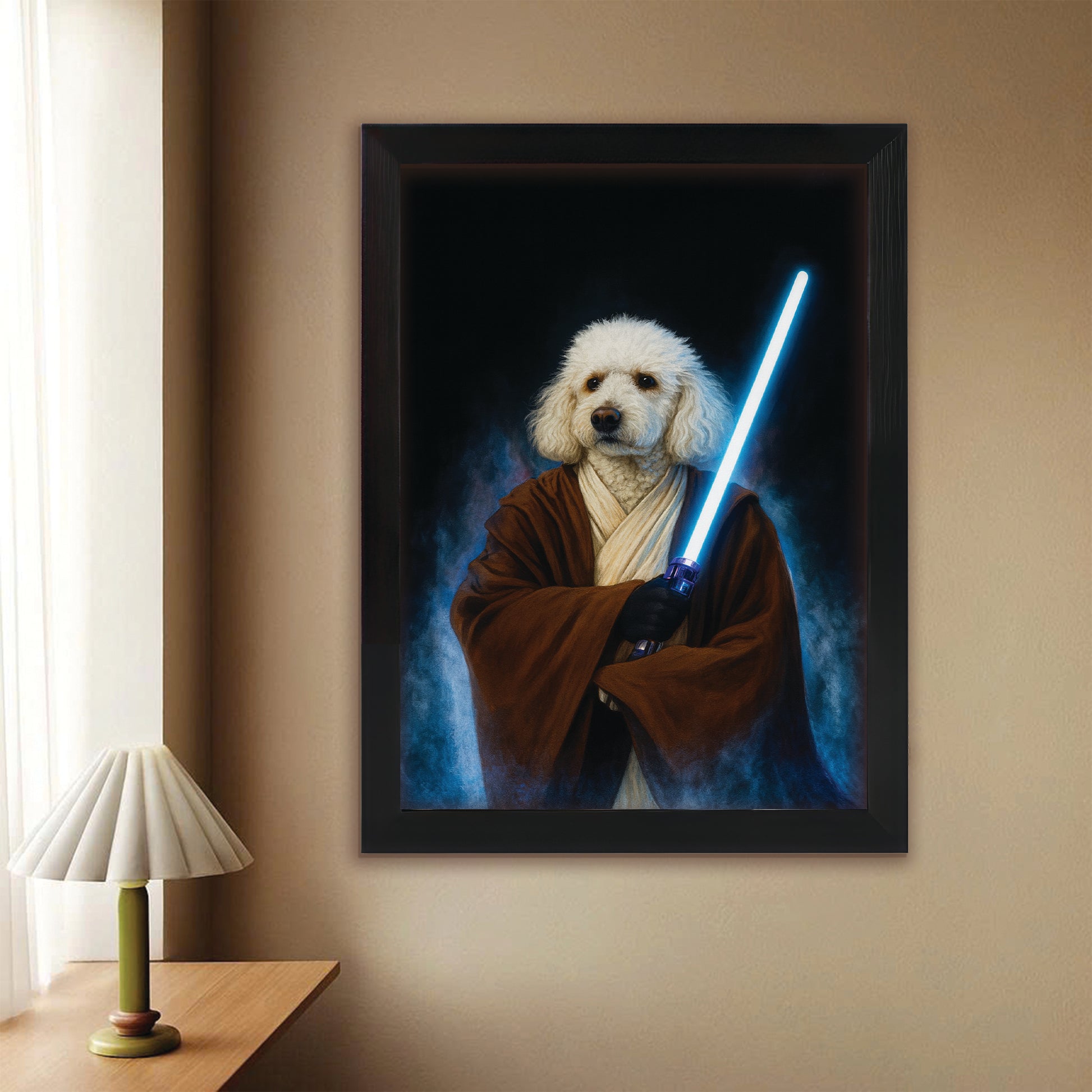 Custom Photo Master Paw Dog  Canvas Framed Wall Art Gift For Dog Lovers