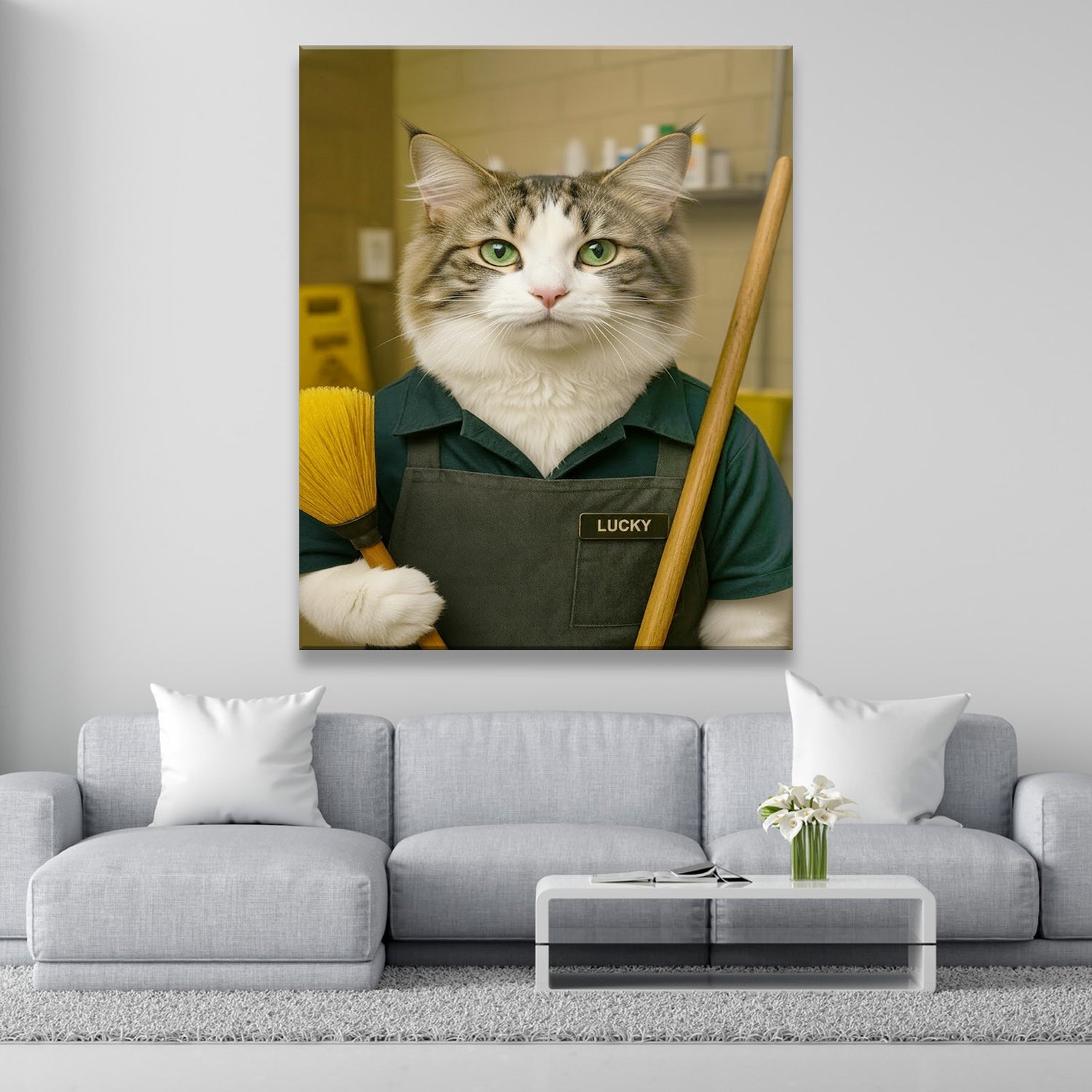 Custom Photo Janitor Canvas Canvas Gift For Canvas Lovers