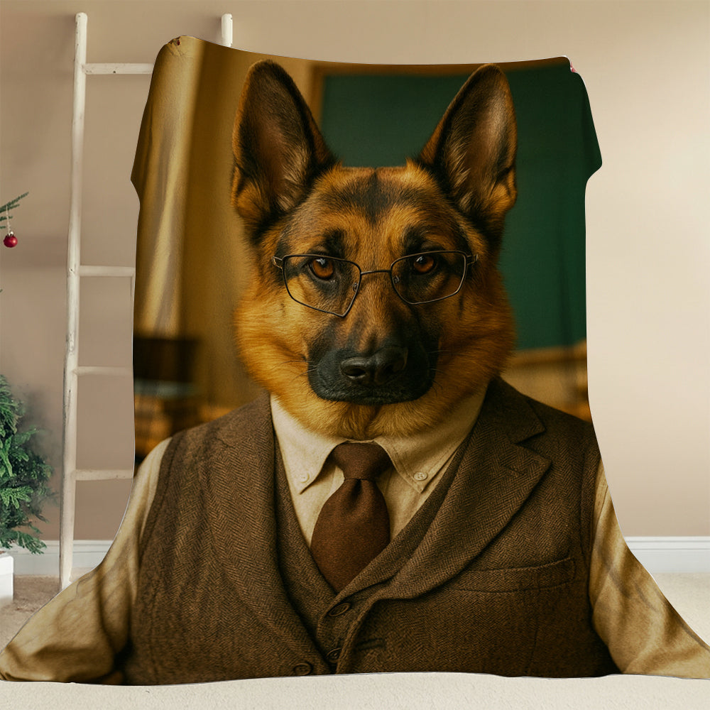 Custom Photo Professor Teacher Dog BlanketGift For Dog Lovers