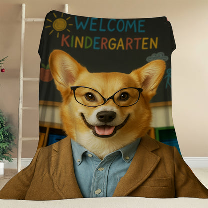 Custom Photo Kindergarten Teacher BlanketGift For Dog Lovers