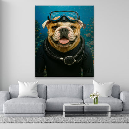 Custom Photo Scuba Diving Dog Gift For Dog Lovers