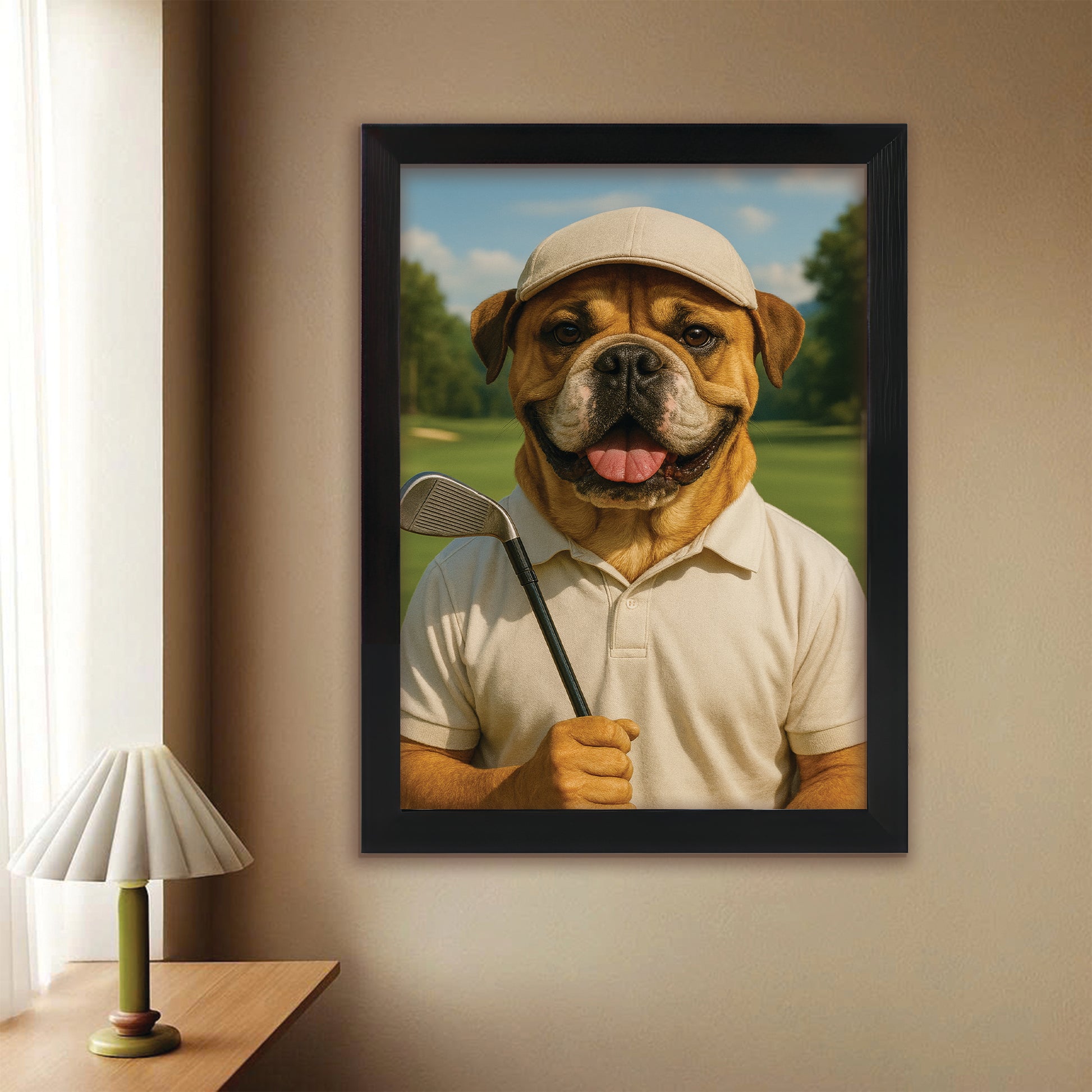 Custom Photo Golfer Dog Gift For Dog Lovers