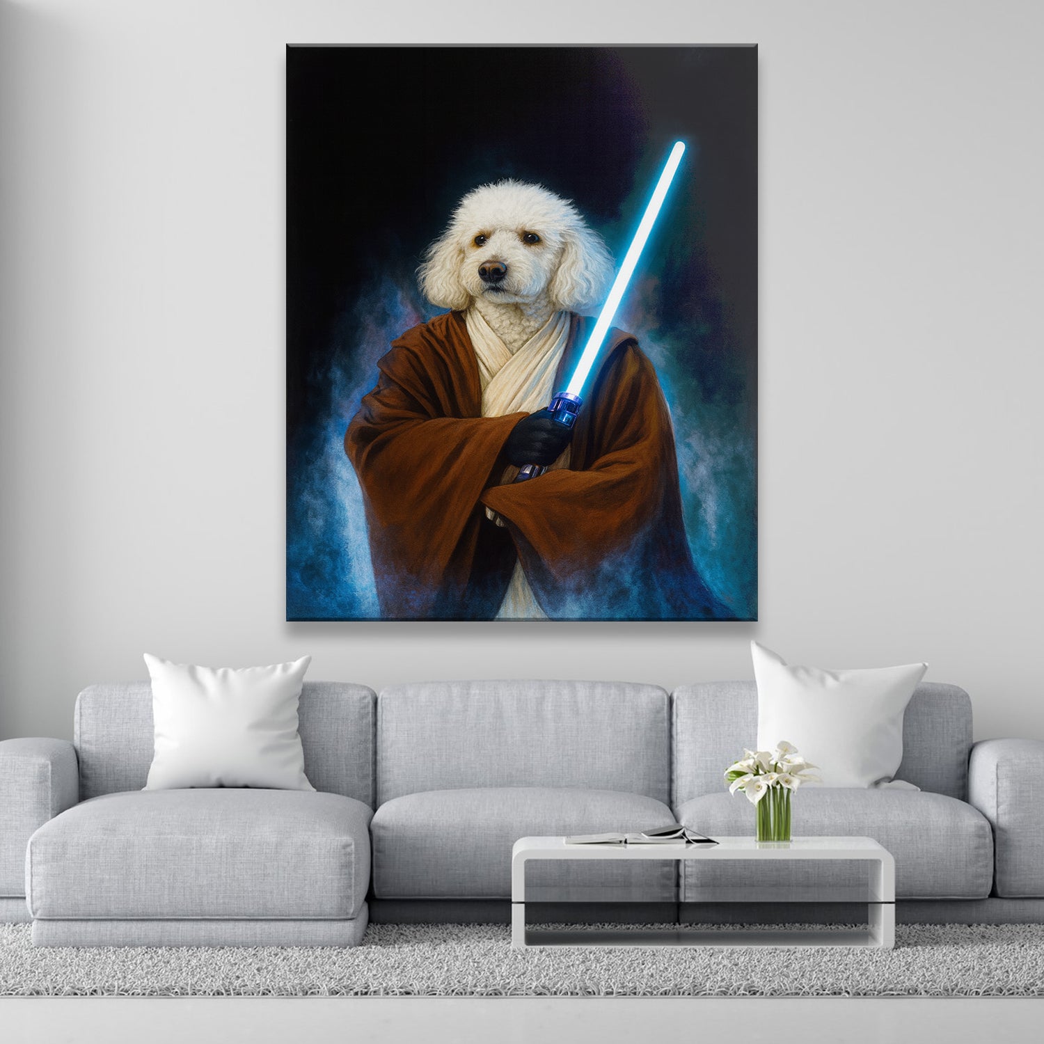Custom Photo Master Paw Dog  Canvas Gift For Dog Lovers