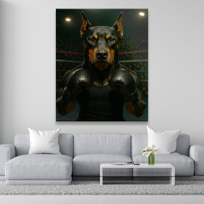 Custom Photo Boxing Dog Canvas Gift For Dog Lovers