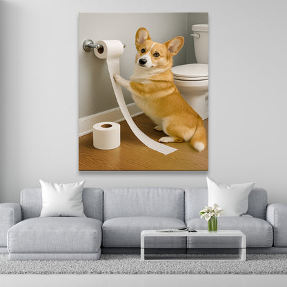 Custom Photo Dog Bathroom Style 18 Canvas Gift For Canvas