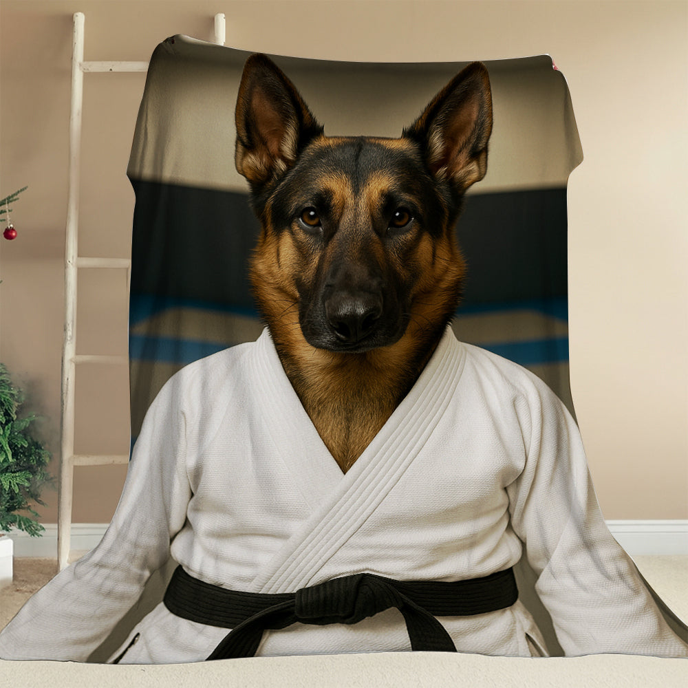 Custom Photo Jiu Jitsu Dog BlanketGift For Dog Lovers