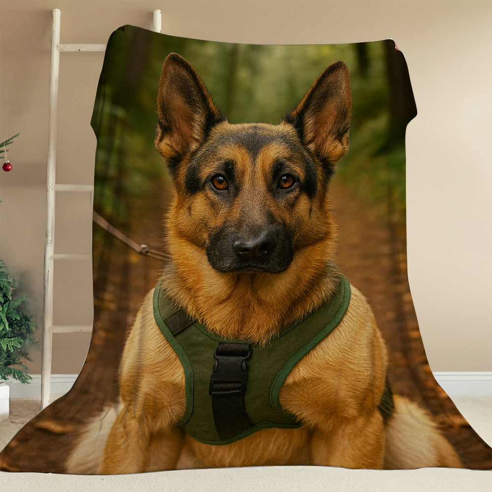 Custom Photo Hiking Dog BlanketGift For Dog Lovers