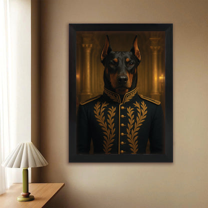 Custom Photo Dog Royal Style 10 Canvas Framed Wall Art Gift For Dog Lovers