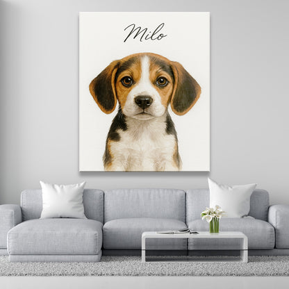 Custom Dog Portraint And With Name